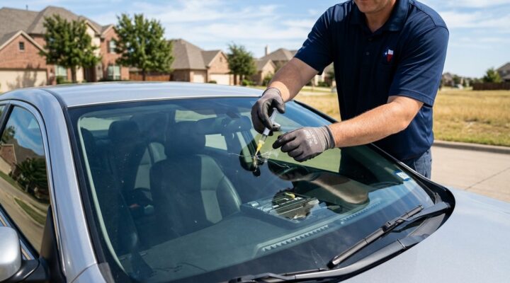 rock chip windshield repair in Prosper, TX