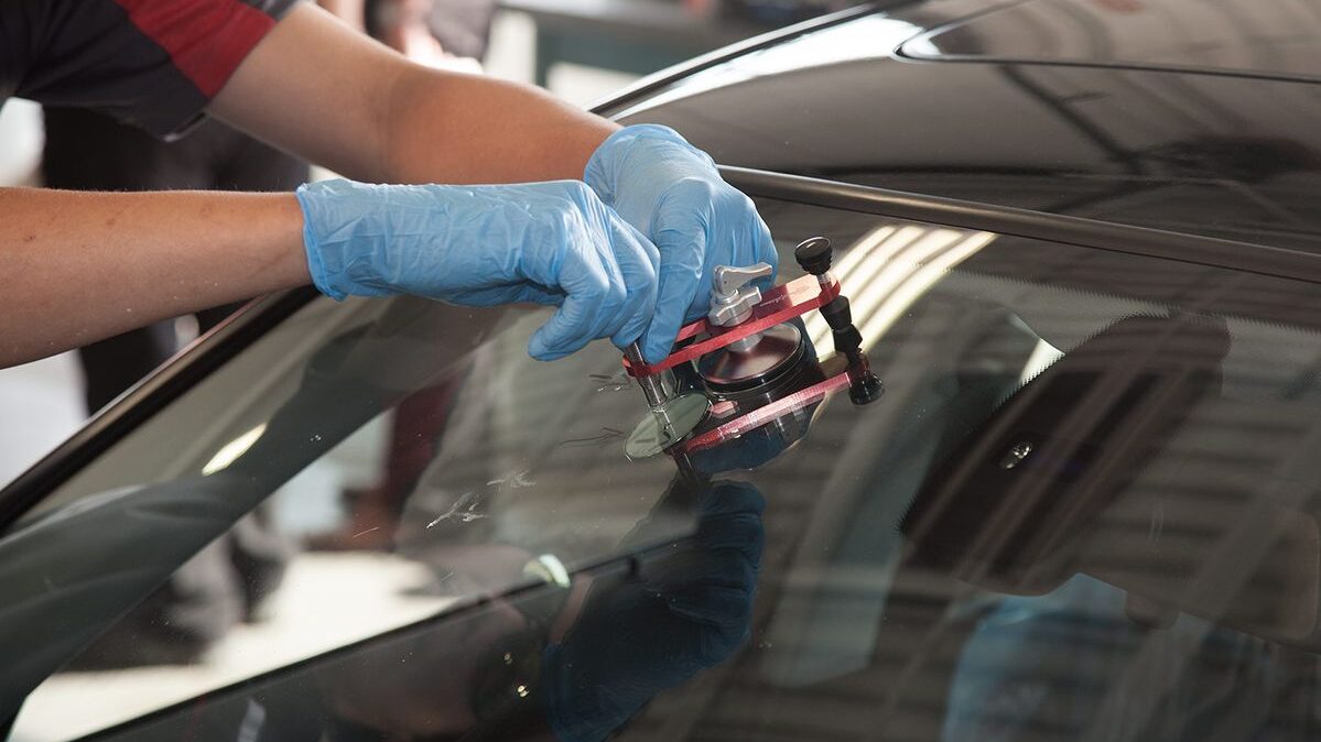 Professional Windshield Chip Repair Prosper TX service restoring a chipped windshield after rock damage.