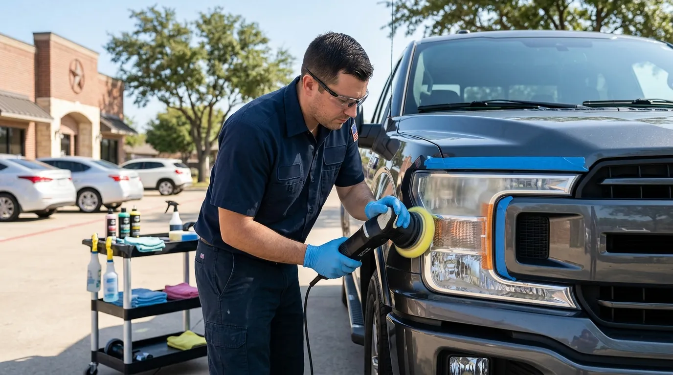 Professional headlight restoration in Van Alstyne, TX
